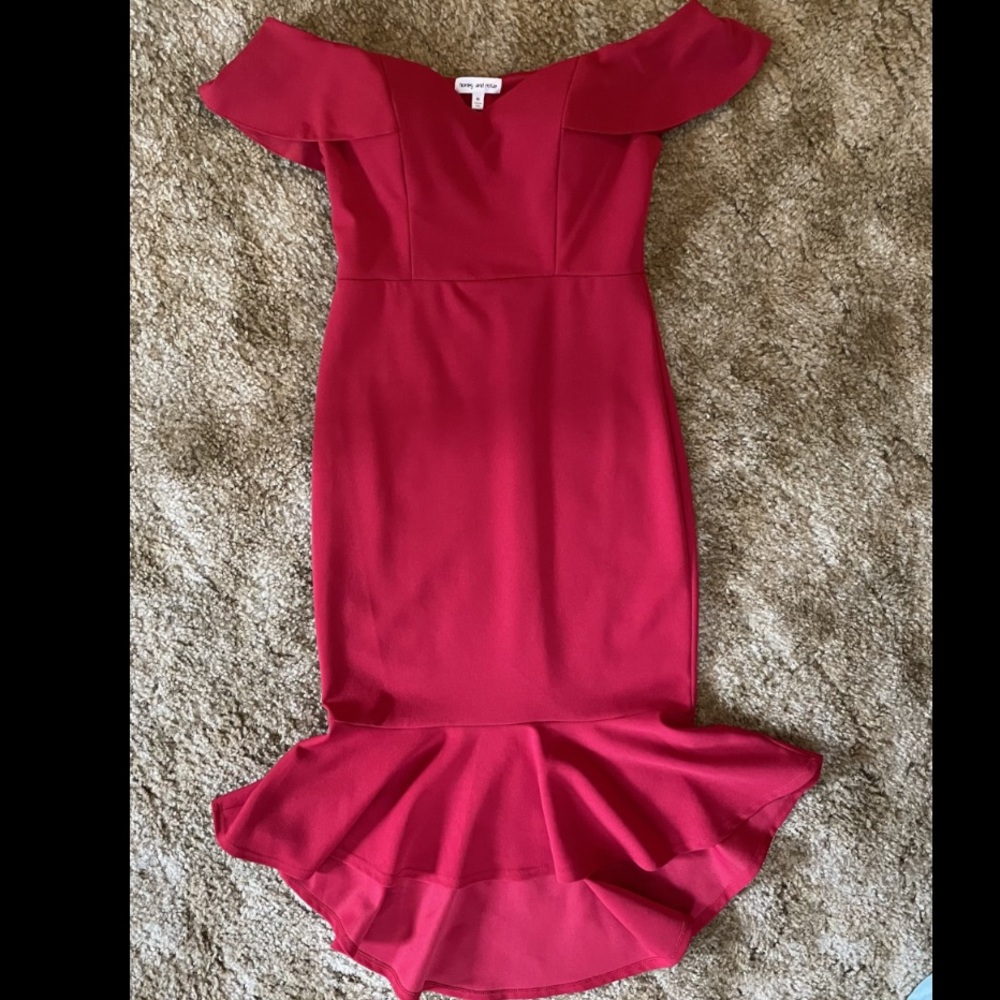 Beautiful Off the Shoulder Red Dress